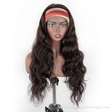 Rebecca different ombre colors long straight deep body wave braid synthetic hair headband wig Synthetic Hair Wig for black woman